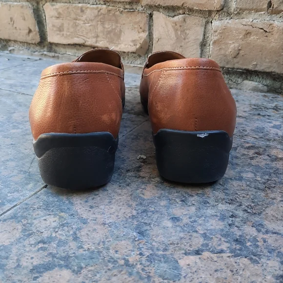 Softspots Women's Cognac Brown Genuine Leather Tassel Loafers Office Elevated - Picture 3 of 5